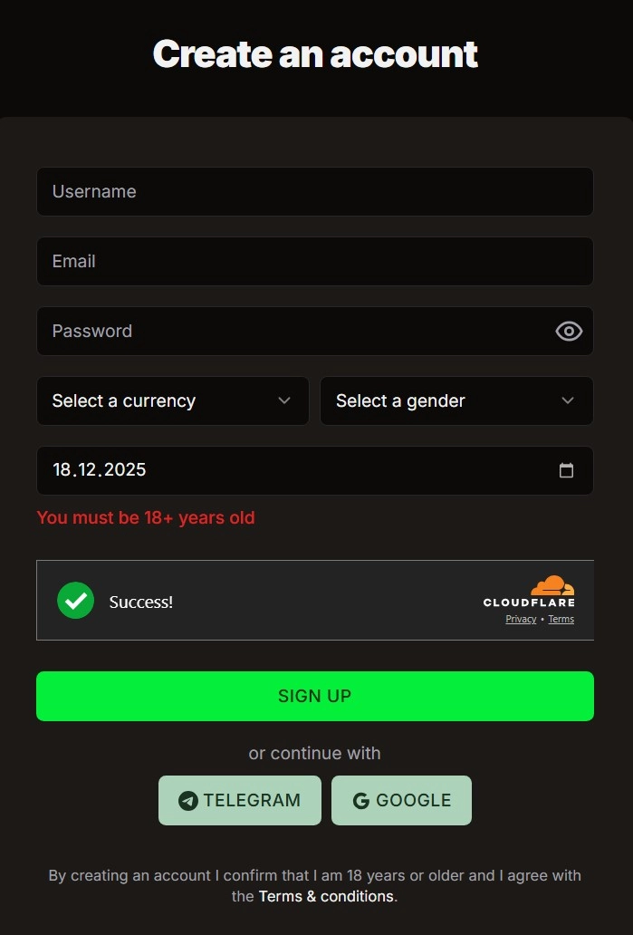 Sign up
